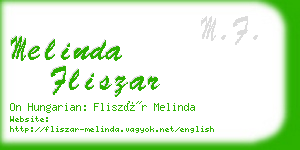 melinda fliszar business card